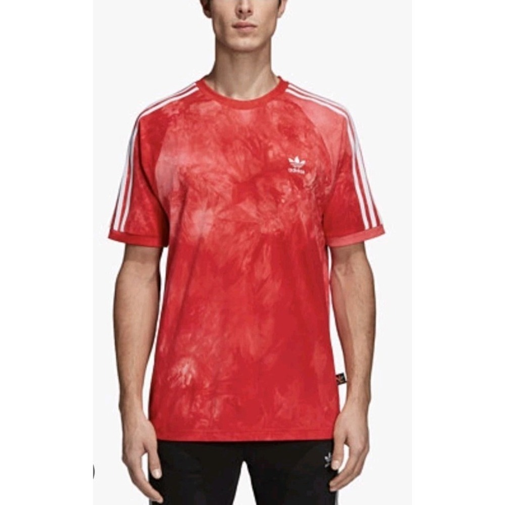 NEW Adidas Pharrell‎ Williams x Human Race Men S HU Holi Shirt Top Red Tie Dye